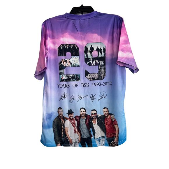 NWOT Unisex Adult Size Large Backstreet Boys 29 Years Pastel Colors Short Sleeve - Picture 2 of 4